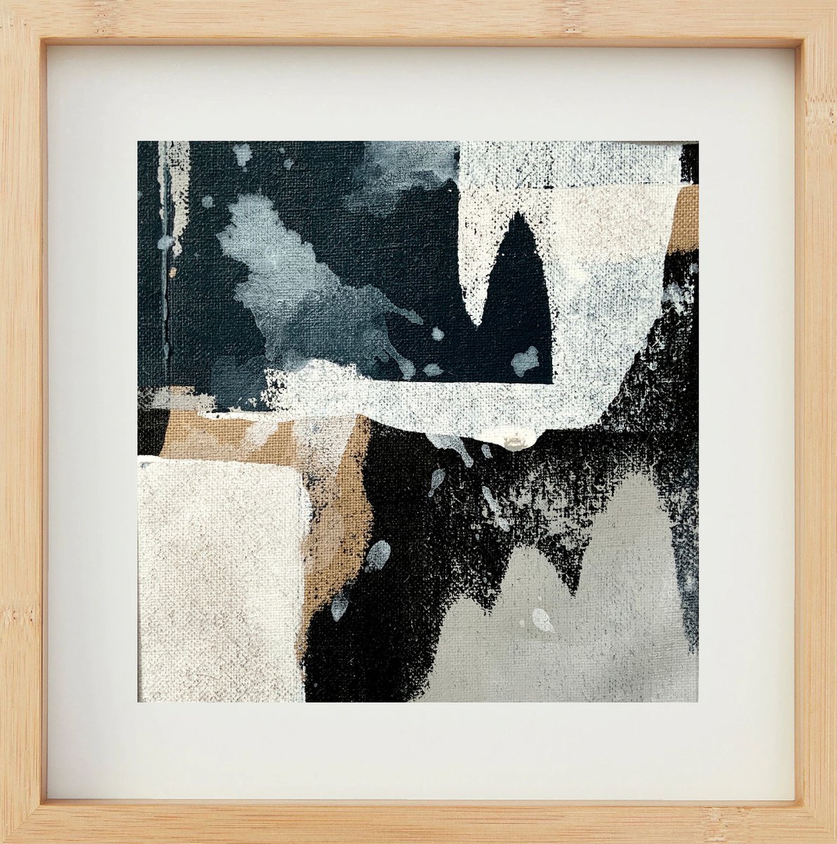 Abstraction No. 20720 -14 black and white by Anita Kaufmann