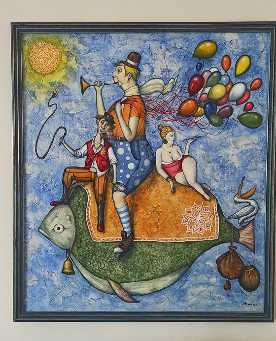Travelers 70x80cm ,Acrylic/canvas