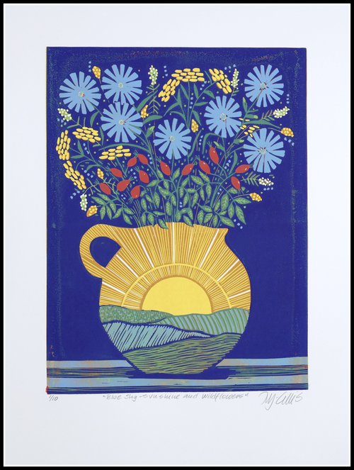 Blue Sky, Sunshine and Wildflowers by Mariann Johansen-Ellis