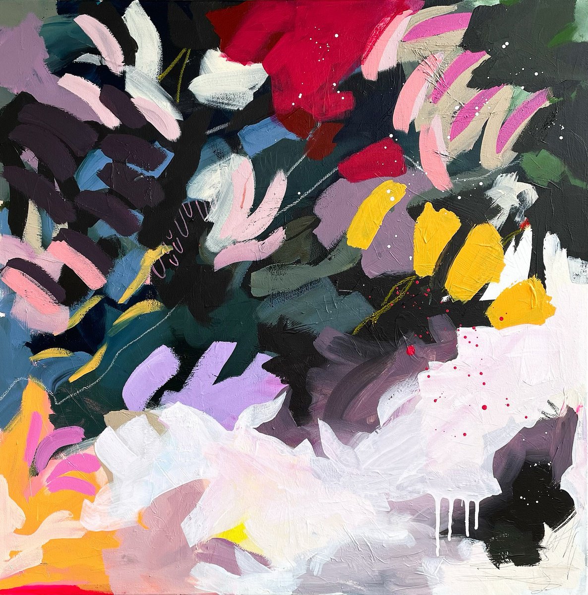 Abstract Acrylic Painting By Tanya Lytko, 30 X 30", "Infinity", Original Artwork