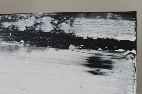 Black white and foil painting