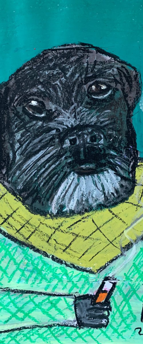 Smoking dog #59 by Pavel Kuragin