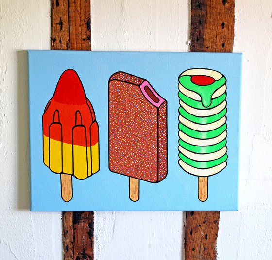 Ice Lollies Line-Up Painting