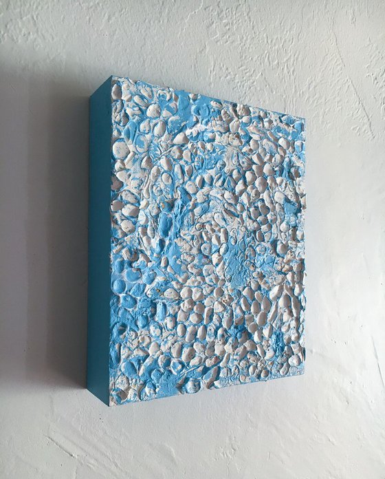 Contemporary Abstract "Blue shell rock"