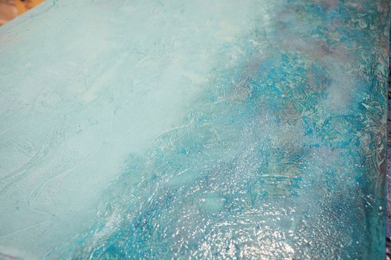 Bahamas Blue - Large Abstract Painting 60"x36"