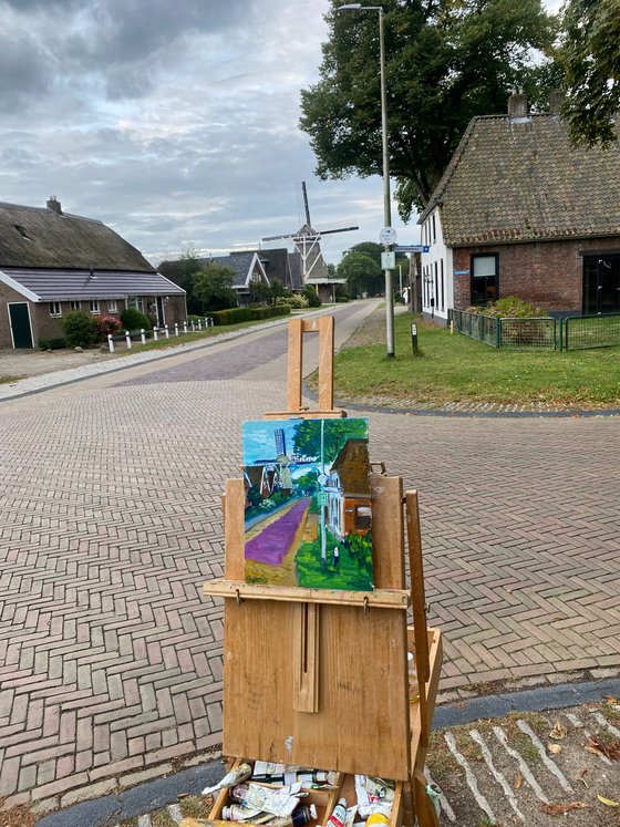 De Bente windmill. Plein Air