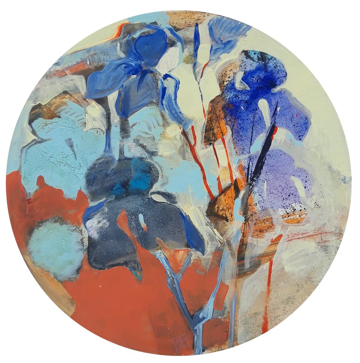 Blue Irises By Lesya Ros, 18 X 18, Artwork For Sale On Artfinder