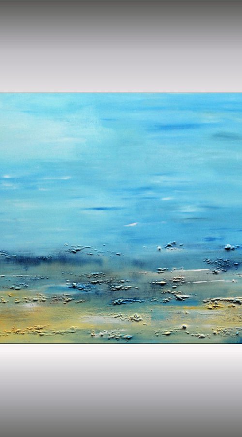 Lost Paradise  - Abstract Art - Acrylic Painting - Canvas Art - Abstract Painting - Modern Seascape -  Statement Painting by Edelgard Schroer