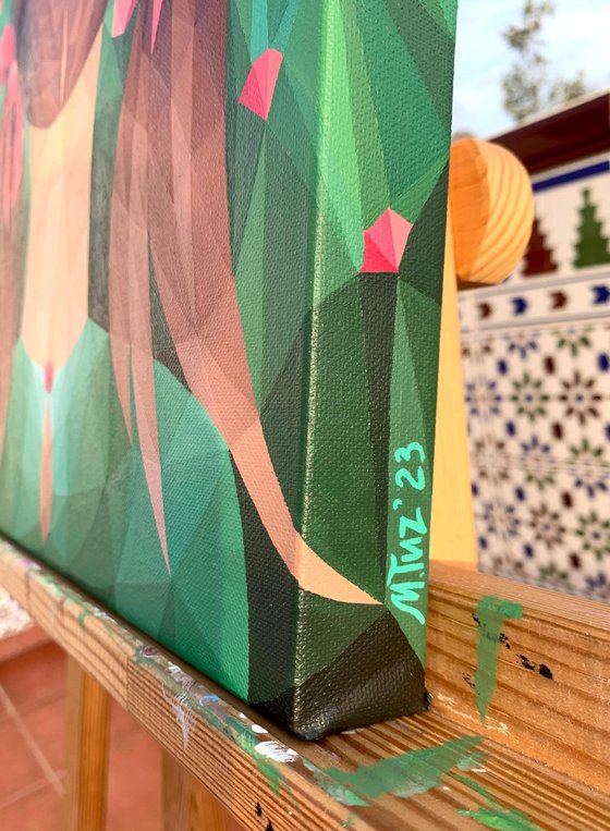 GIRL WITH RED BOWS ON A POPPY FIELD