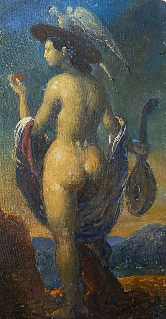 Portrait of a naked girl