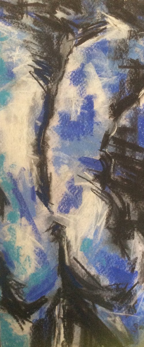 Male Nude Back View no.3 by Sheila Volpe