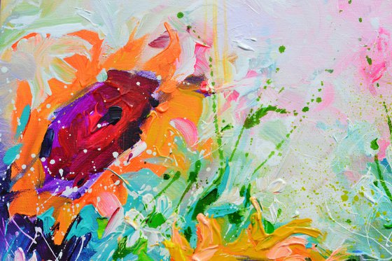 Sunflowers Swirls - Wild Flowers Field