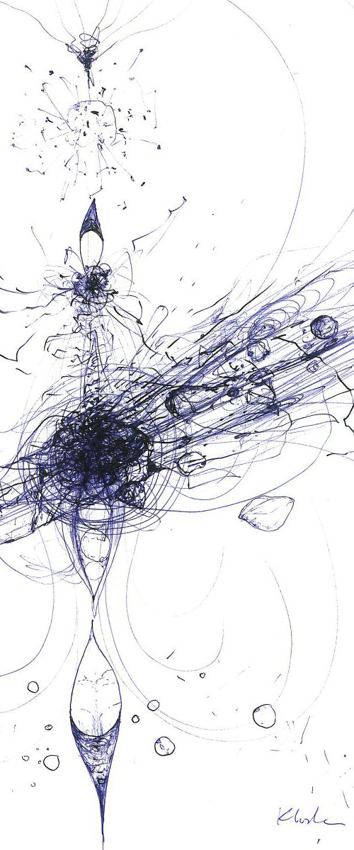 kafkian eternity with flowers at 7 pm, signed 26.11.2014 MASTER KLOSKA Still life like cosmic waves by Kloska Ovidiu
