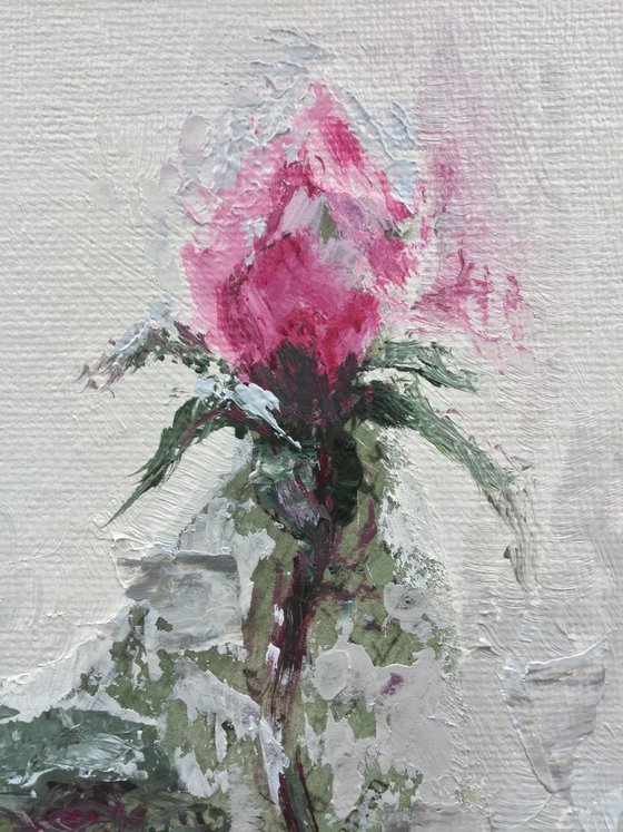 Ice Rose #2 - Impressionist Flowers