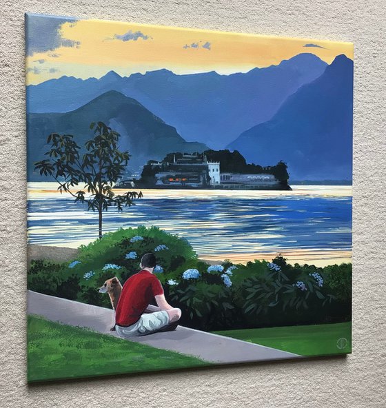 Sunset Lake Maggiore Italy