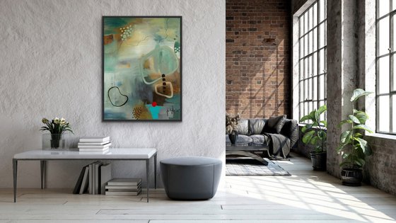 Garder le silence  - Original large abstract painting - Ready to hang