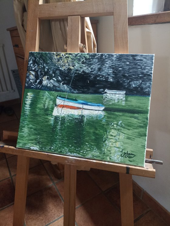 Boat on a lake
