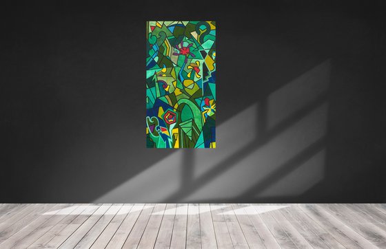 Chaos n. 5 - (Flowers in green)