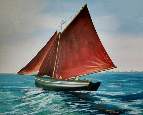 sailing in galway bay by cathal o malley