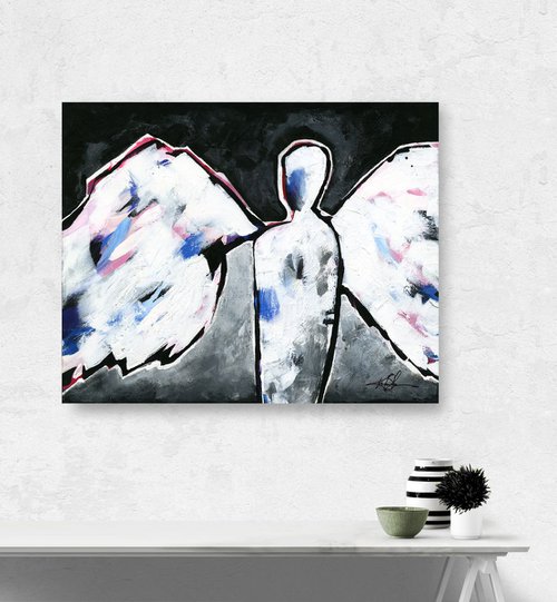 Angel - Abstract Spiritual Painting  by Kathy Morton Stanion by Kathy Morton Stanion