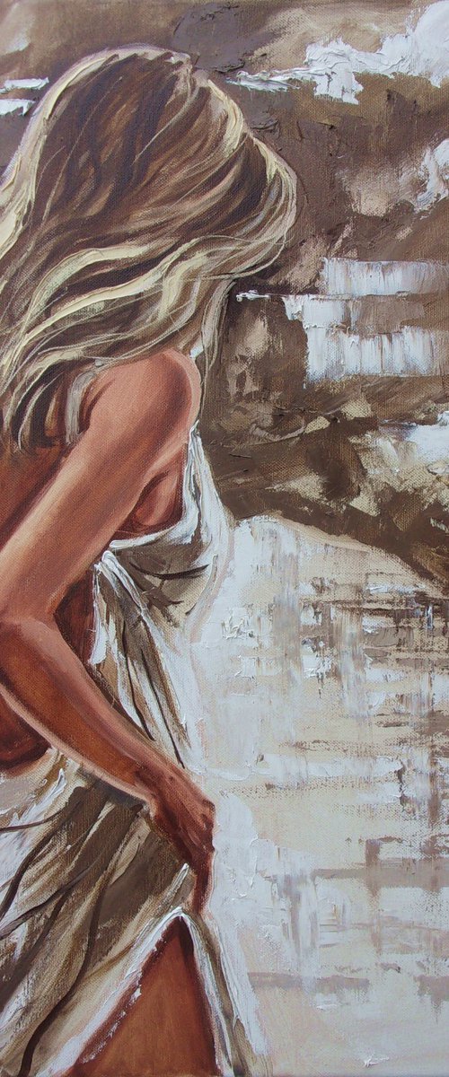 " STONY COAST IN SUNSET " by Monika Luniak