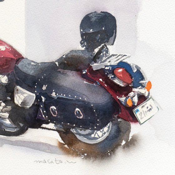 Red Cruiser Motorcycle
