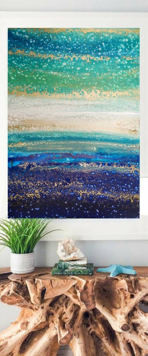 Blue Lagoon 70x100 cm by Eleni Denart