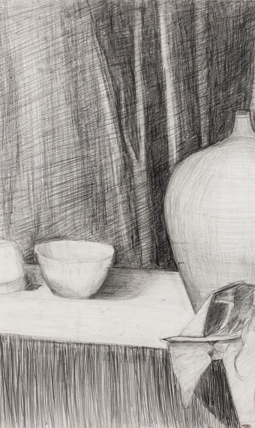 Still Life - a Vase and Bowls by Pamela Rys