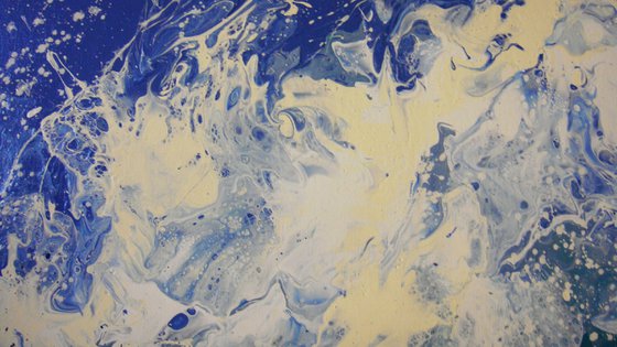 47.2” Seascape “Wave” LARGE Original Painting