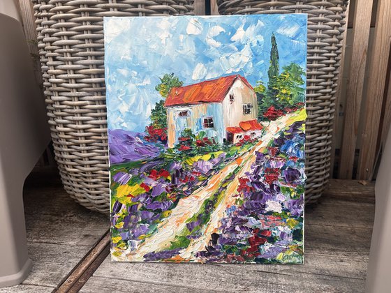 France house with flowers