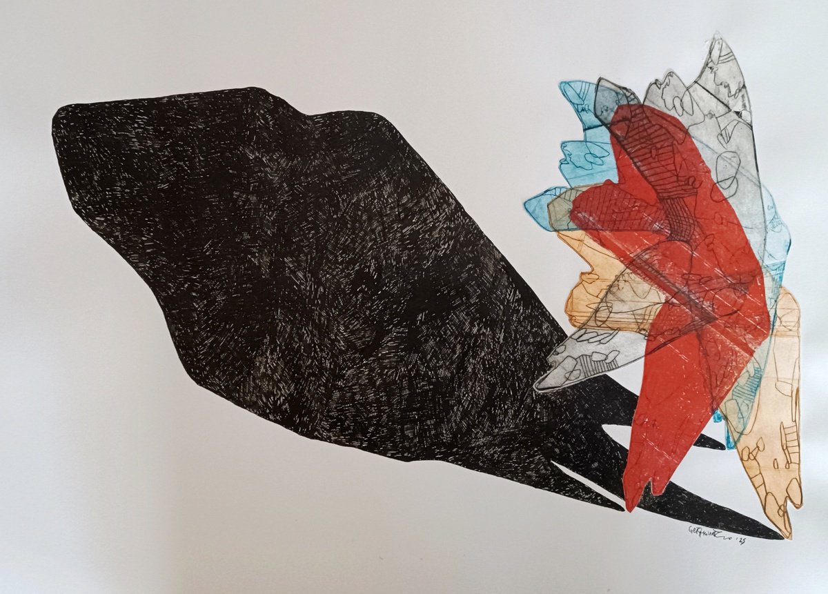 Abstract Limited Edition Print By Isabellangela Germinario, 28 X 20, Ombre 5.0, Original Artwork