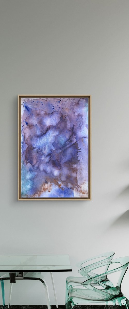 Abstract Red Purple Clouds by Yuliia Sharapova