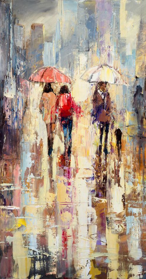 'Spring Rain in London' by Ewa Czarniecka