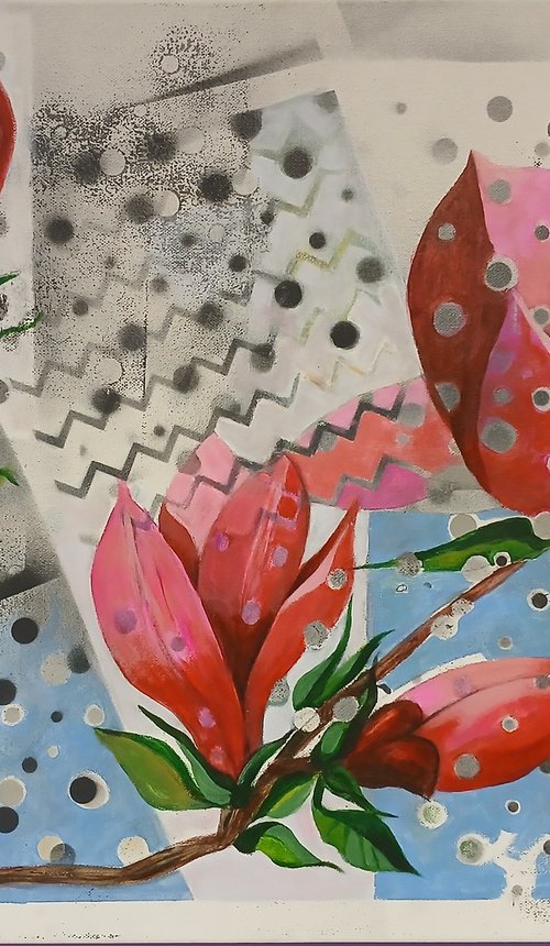 Red Magnolia by Galya Koleva