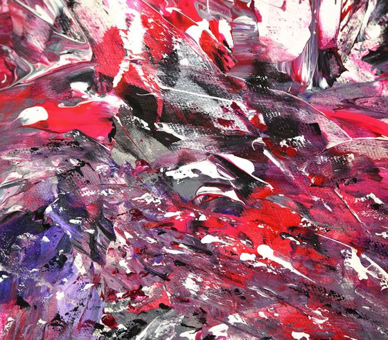 Anthracite And Pink Abstraction L 1