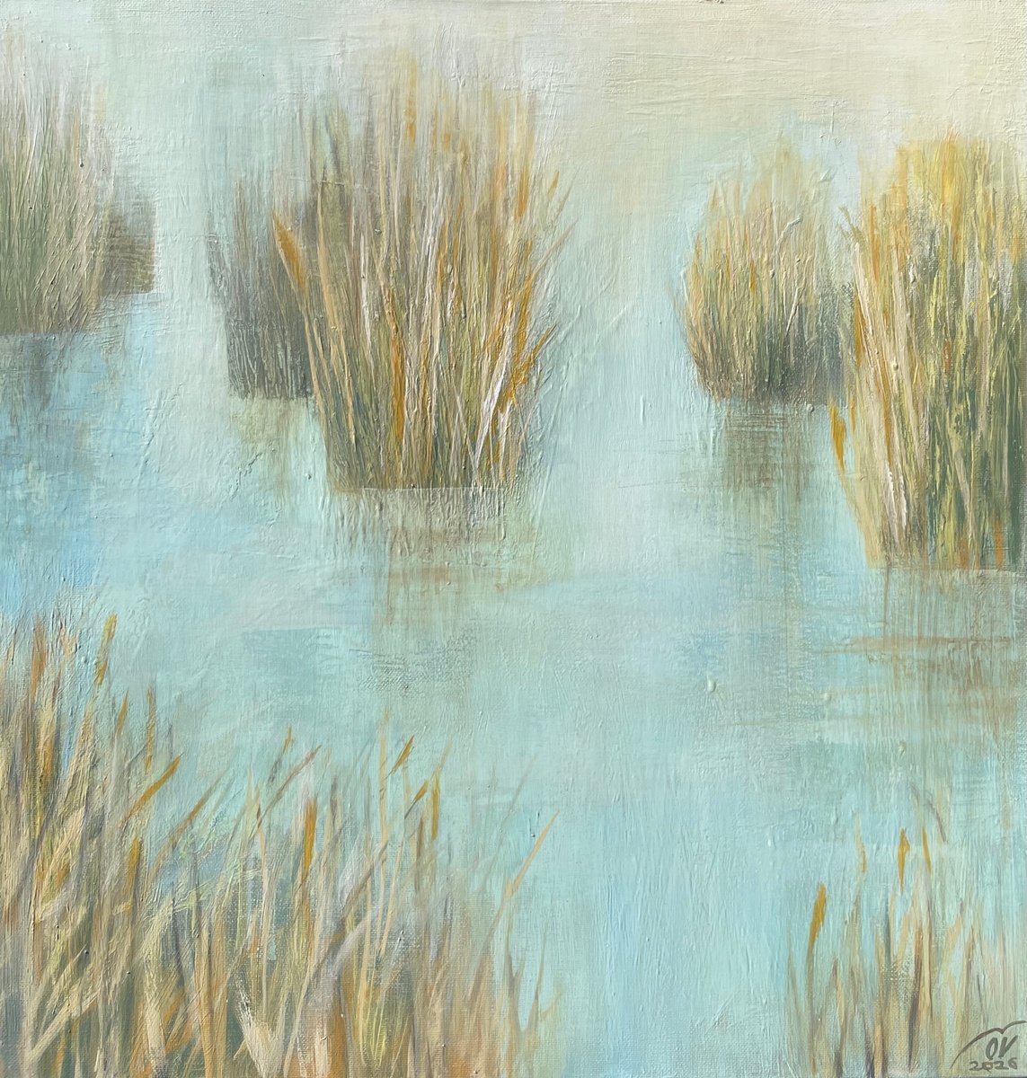  Silent Water By Oksana Vasylyeva, 20 X 20, Artwork For Sale On Artfinder