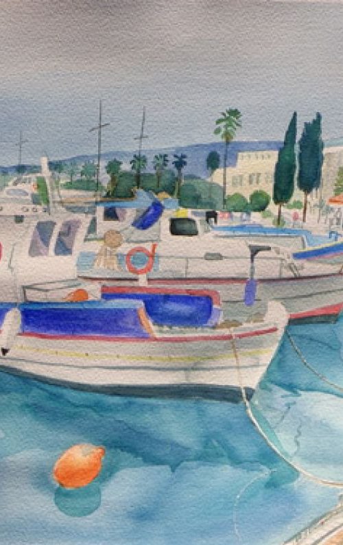Boats in the Harbour by Mary Stubberfield