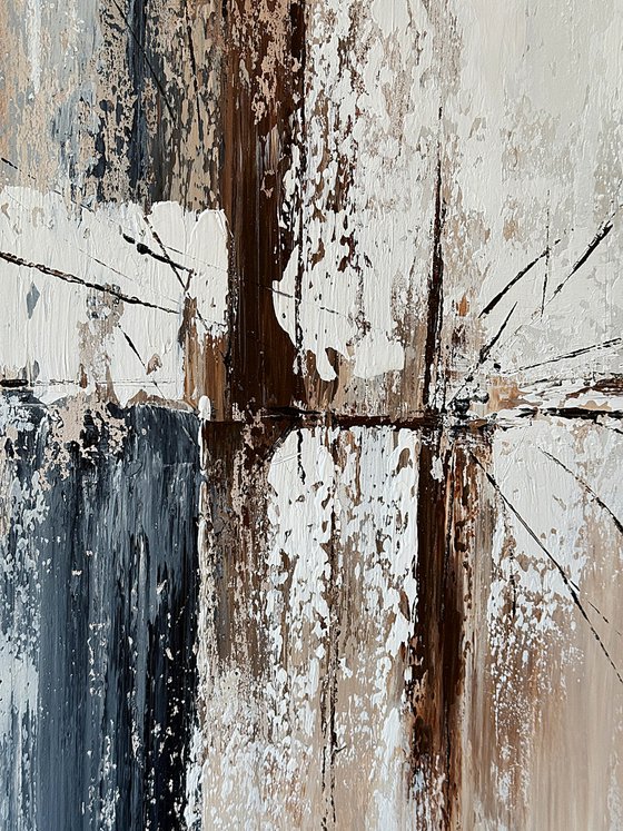 Lines Through Stone in Soft Neutrals