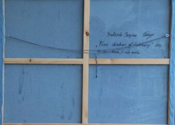 Denim seria.Blue shadows of February