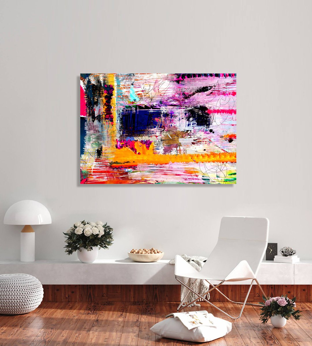 Abstract Giclee Print By Mir-Jan, 30 X 21", Abstract 47, Original Artwork