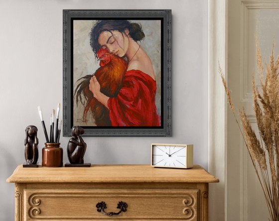 Embrace with the Rooster