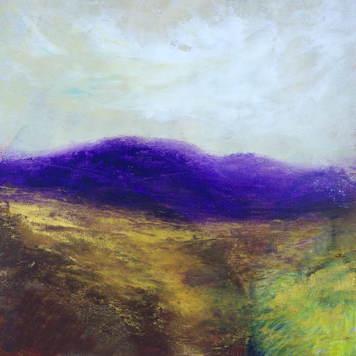 Impressionistic Landscape Acrylic Painting By Oconnart, 10 X 10", The Punchbowl, Original Artwork