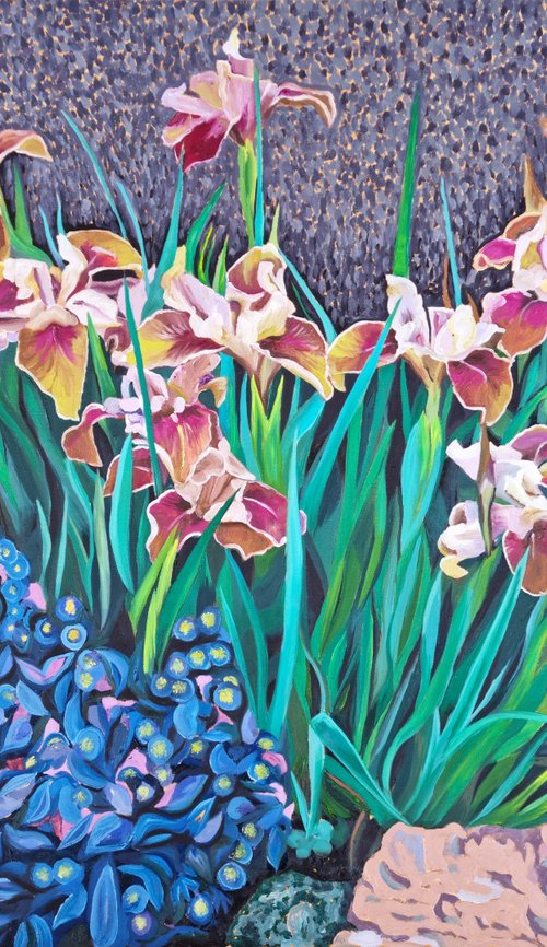 Copper Irises by Zulfiya Mukhamadeyeva