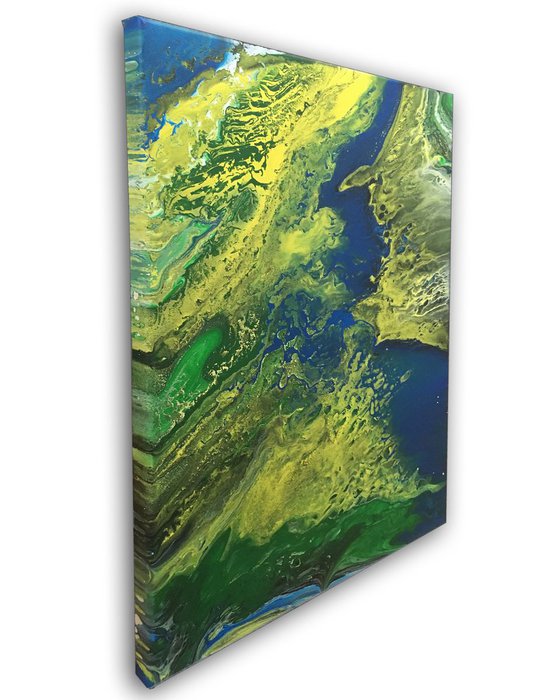 "Mother Earth Series" - SAVE OVER $100 + FREE WORLDWIDE SHIPPING - Original Triptych, Abstract PMS Acrylic Paintings Series