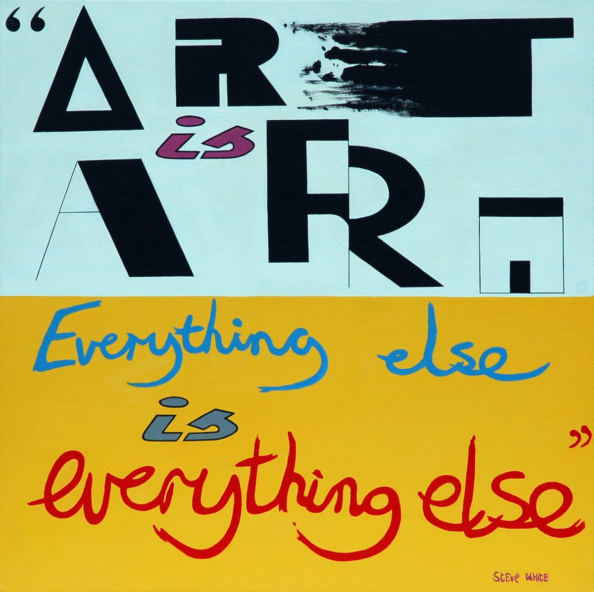 Art is Art. Everything Else is everything else. by Steve White