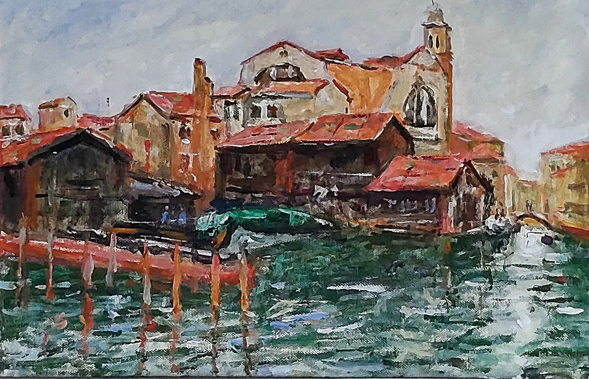 Gondola Repair By Dimitris Voyiazoglou, 16 X 10, Artwork For Sale On Artfinder