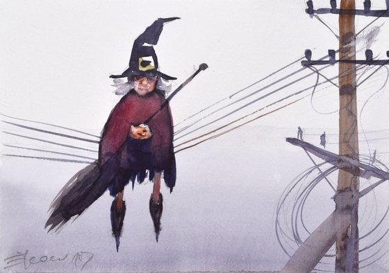 like a  wItch on the wire...