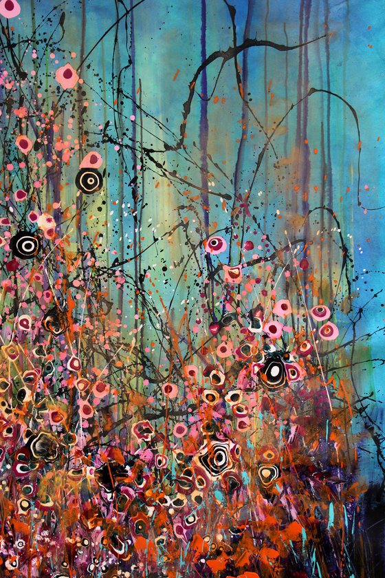 Folie Des Fleurs - Super sized original abstract floral landscape