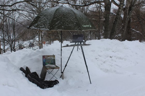 February. Alley in Tsaritsyno Park