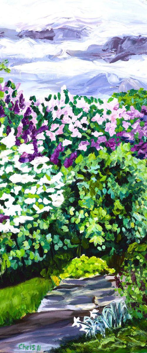 Lilac Hill Spring Rain by Christina M Plichta